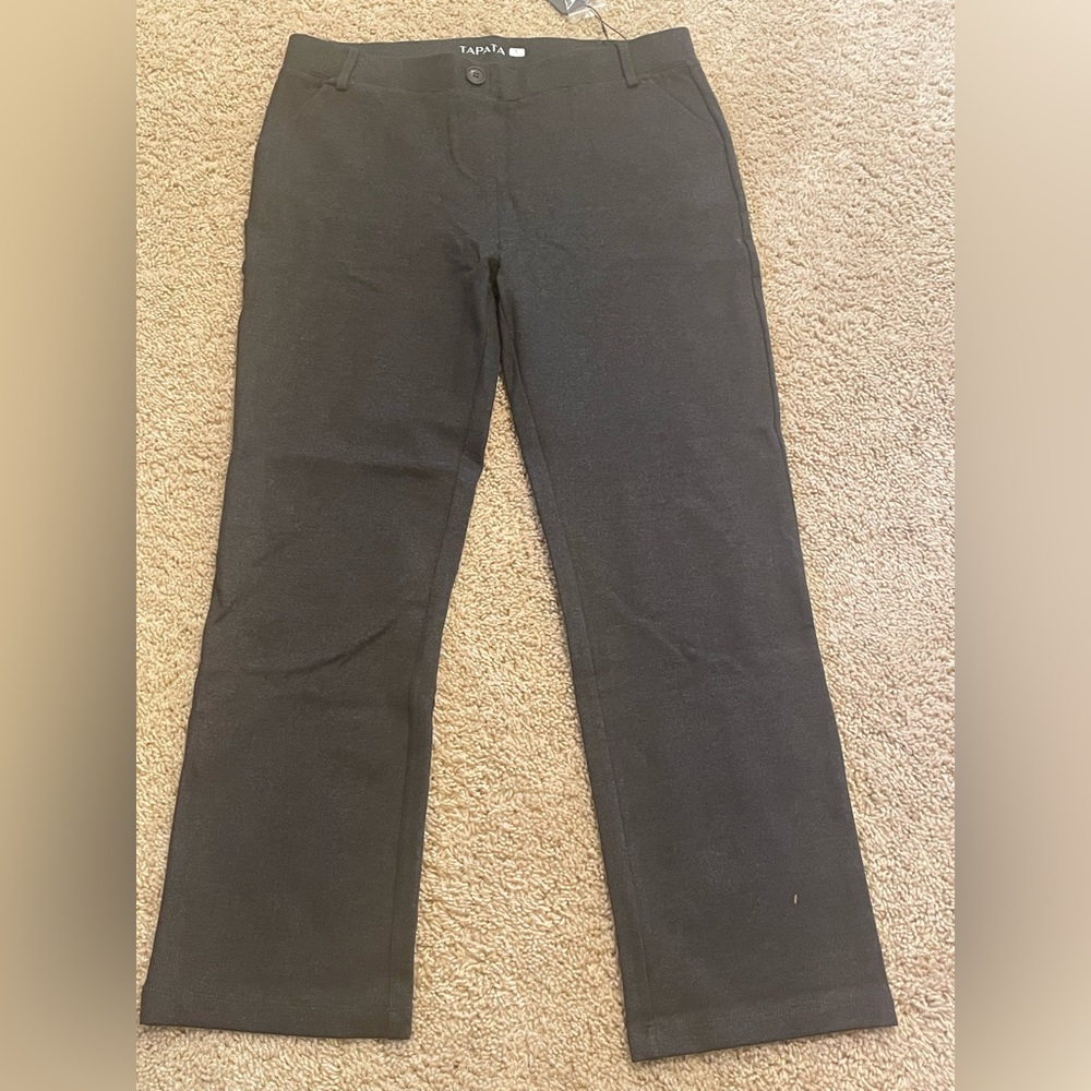 Tapata Women's Stretchy Straight Dress Pants with Pockets for Office Work